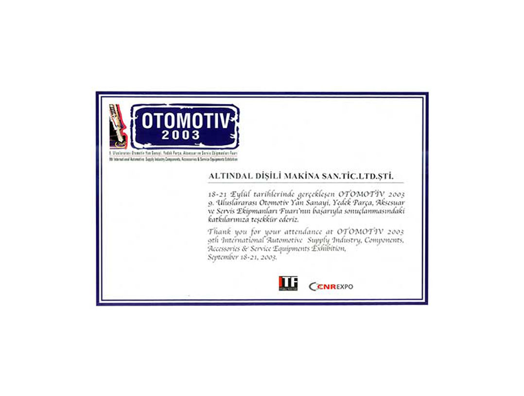 CNR Expo OTOMOTİV 2003 FUARI